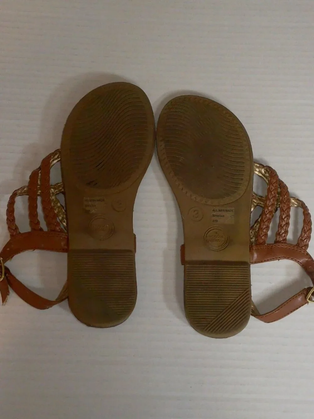 Wonder Nation Girls Braided Strappy Sandals